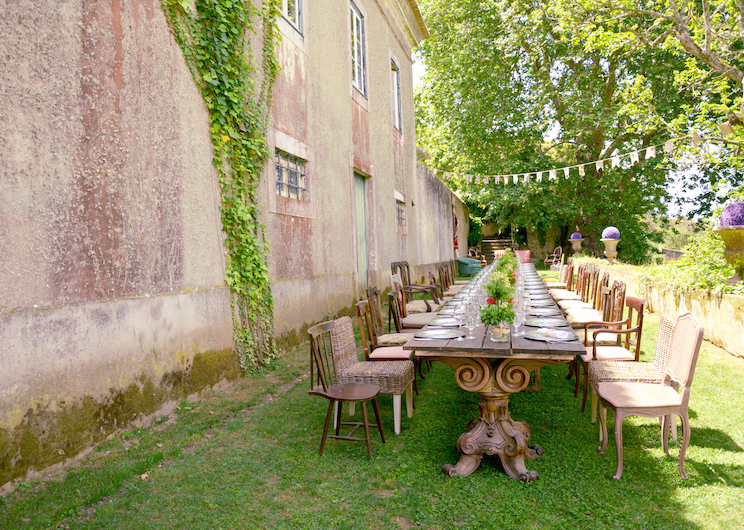 rustic vintage wedding reception at the quinta
