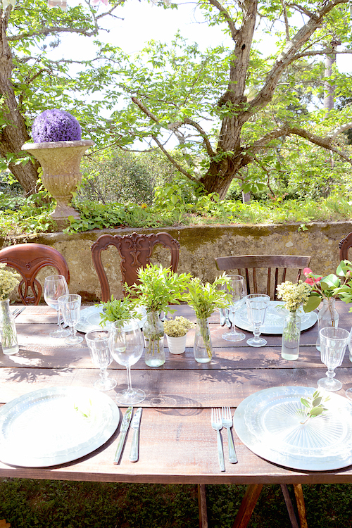 rustic vintage wedding reception at the quinta